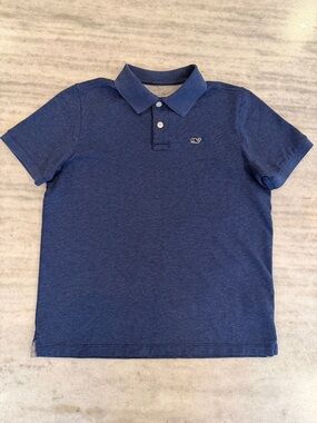 Boy’s Vineyard Vines Navy Blue Edgartown Pique Polo, Size M (12-14)